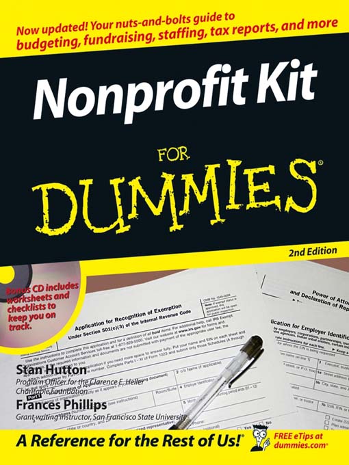 Title details for Nonprofit Kit For Dummies by Stan Hutton - Wait list